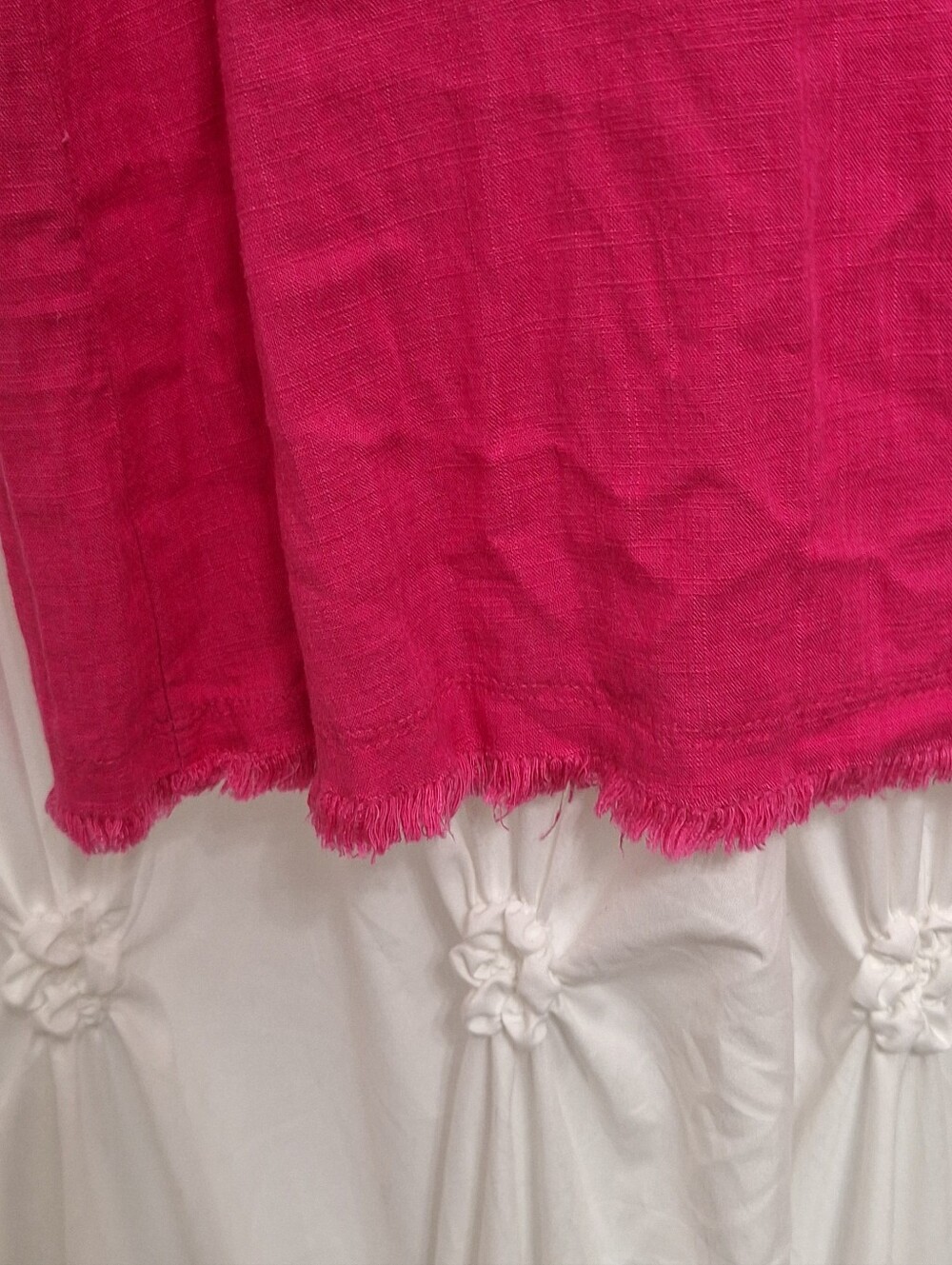Sleeveless Ruffle Neck Shift Dress - Raspberry Pink - Picture 4 of 6